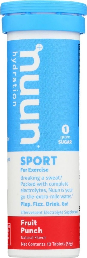 Nuun Hydration Drink Tab - Active - Fruit Punch - 10 Tablets - Case of 6