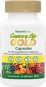 NaturesPlus Source of Life Gold Multivitamin - 90 cápsulas vegetarianas - con vitaminas D3, B12, K2 &amp; More Than 120 Whole Foods - Blood, Bone &amp; Immune Support - Gluten Free - 10 Servings