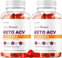 (2 Pack) Rapid Ripped Keto ACV Gummies Support, Rapidripped Keto Plus Apple Cider Vinegar Gummy Advanced Fórmula 1050MG, All Natural Gomitas Reseñas, 120 Gummies para 2 meses