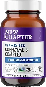 Nuevo Complejo de vitamina B – Complejo de Coenzima fermentada B rico en vitamina B12 + vitamina B6 + biotina + realizada con ingredientes orgánicos - 30 ct