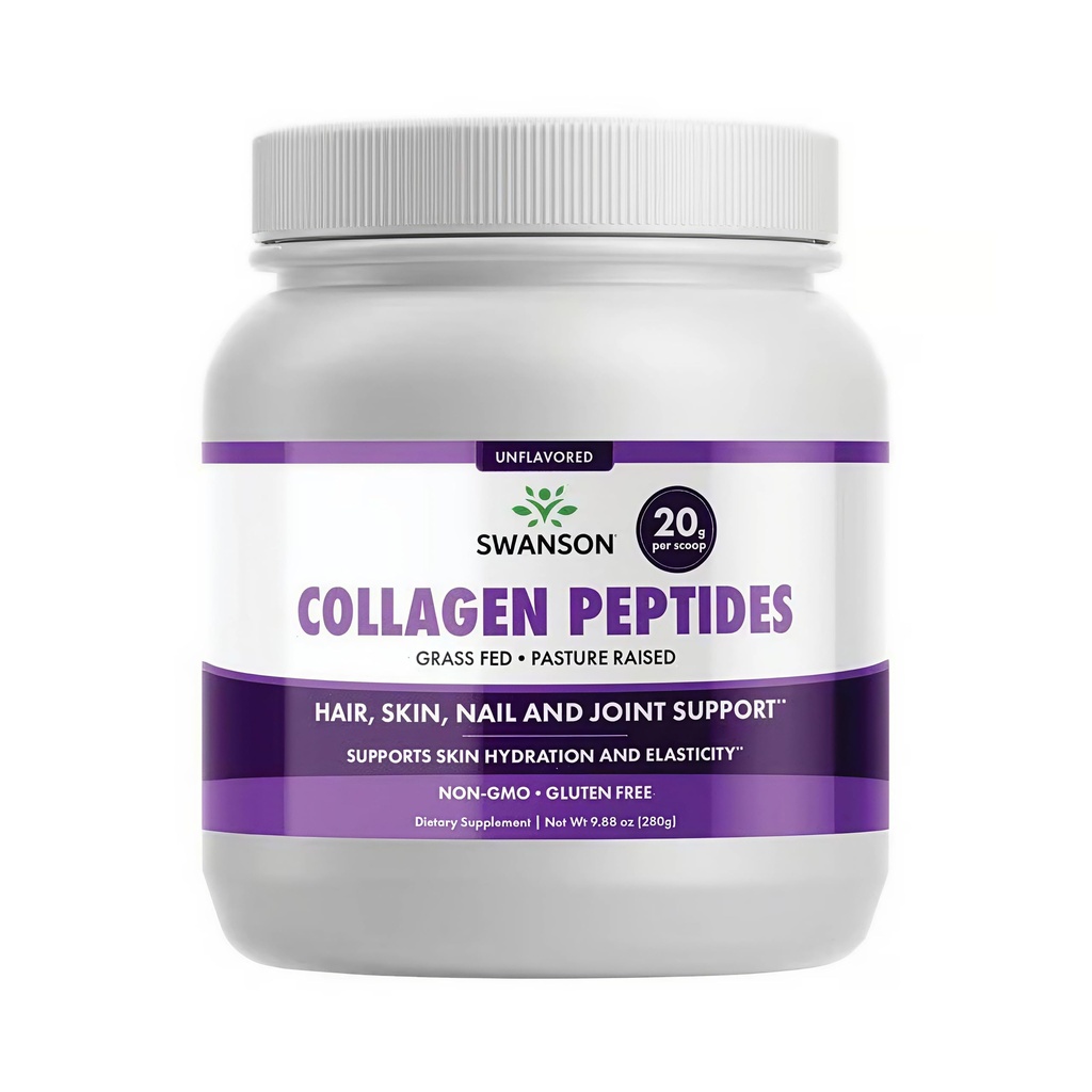 Swanson Vitamins Collagen Peptides - Unflavored 20 Grams 9.88 oz Powder
