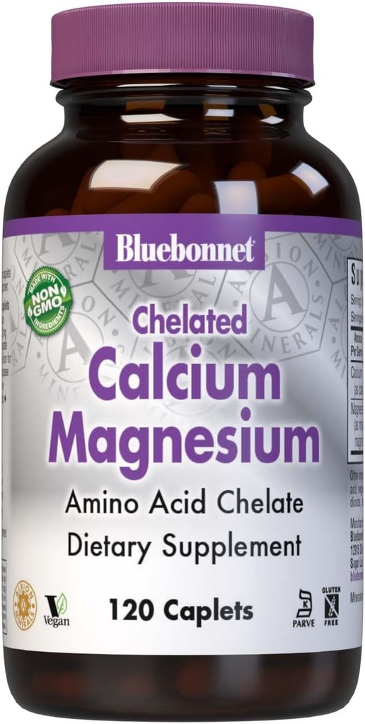 BlueBonnet Albion Chelated Calcium Caplets, 120 Conde