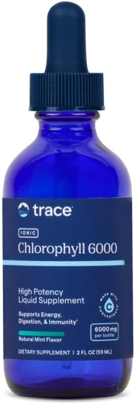Trace Minerals Liquid Ionic Chlorophyll – Natural Mint Flavor – Supports Cell Health, Digestion, Energy & Immune Function – Vegan, Gluten-Free, Non-GMO – 2 fl oz (120 Servings)