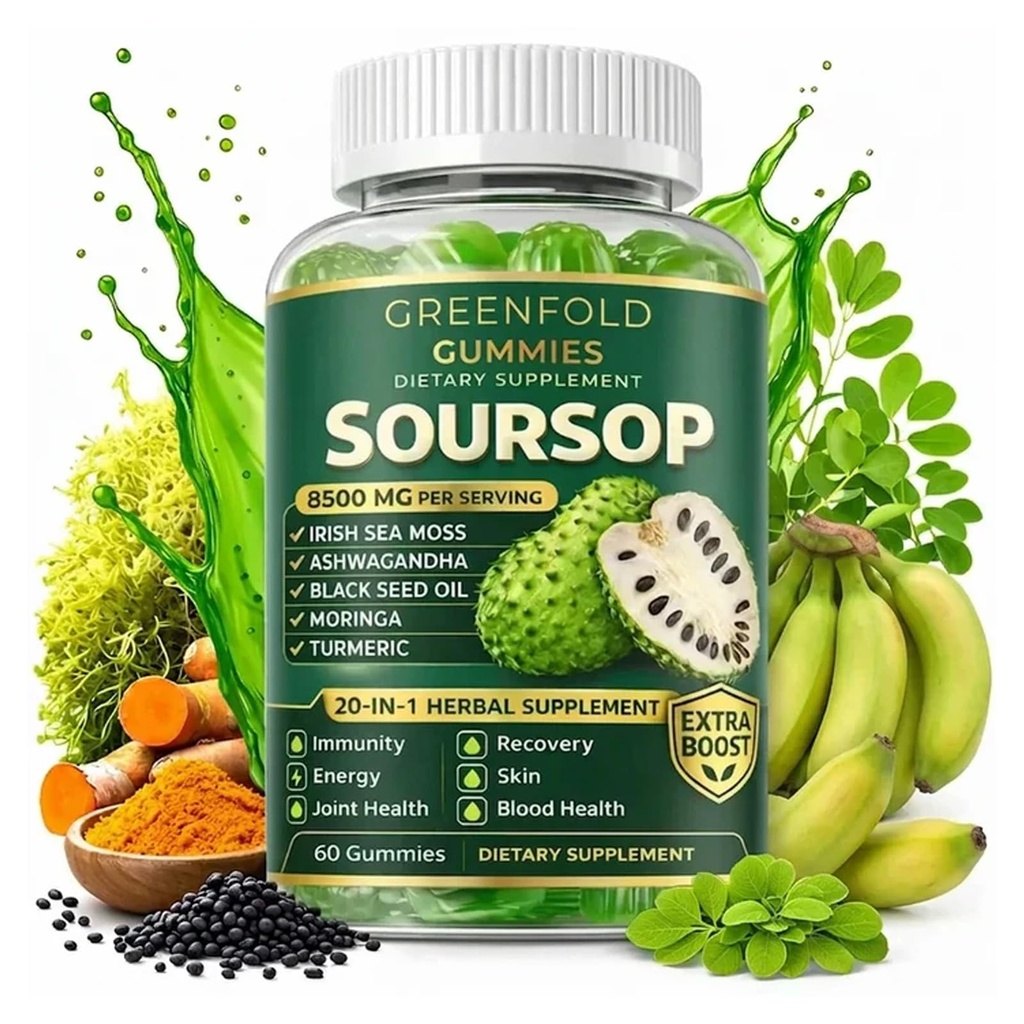 Greenfold Soursop Gummies 20-in-1