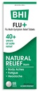 BHI Flu + Cold Multi-Symptom Relief Natural Safe No-Drowsy Remedy 11 Ingredientes activos Homeopáticos dirigidos para dolores corporales, fatiga, dolor de cabeza - 100 Tablets