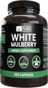 Ingredientes originales puros Mulberry blanca (365 capsules) No hay magnesio o rifles de arroz, siempre puros, lab verificados