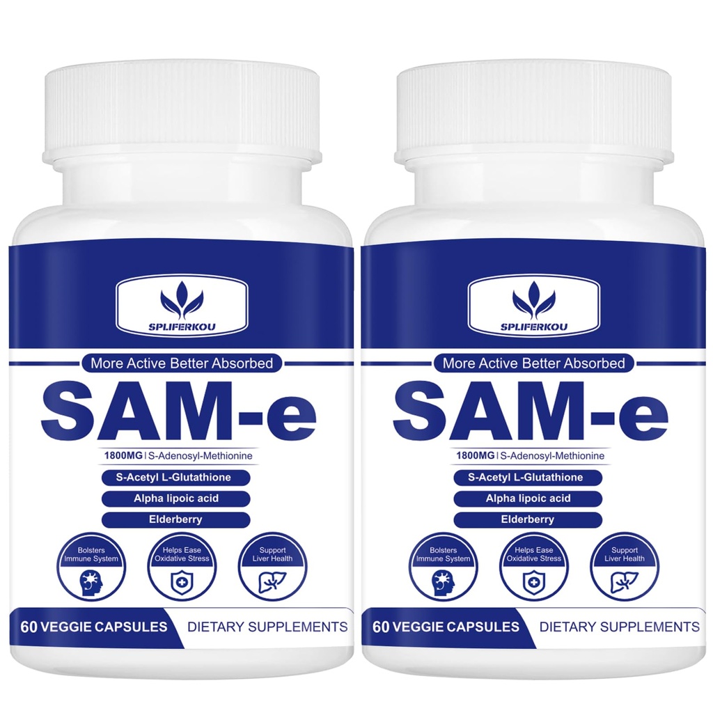 3000MG SAM e(S-adenosyl-L-methionine) Complex, SAM-e Supplement, 120 Capsules