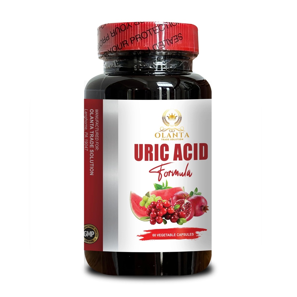 URIC Acid Support - Uric Acid Support for Adults, Tart Cherry Extract Capsules, Natural Formula, Uric Acid Flush, Non-GMO Formula - 60 Capsules