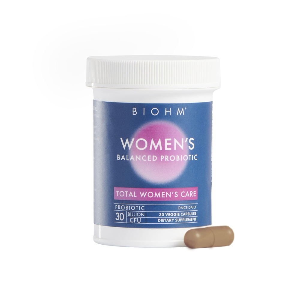 BIOHM Probiotics for Women, 30 Billion CFU, 9 Strains (30 Count) Helps Support Total Gut Health, Digestive & Immune System, Vaginal Probiotic for Urinary Tract & Vaginal Health, 30 Day Supply