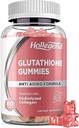 Reducido Glutathione 500mg Gummies, L-Glutathione con Collagen Suplementos Chewable para el cuidado de la piel, soporte para el hígado, antioxidante, sistema inmunológico, 60 Condes