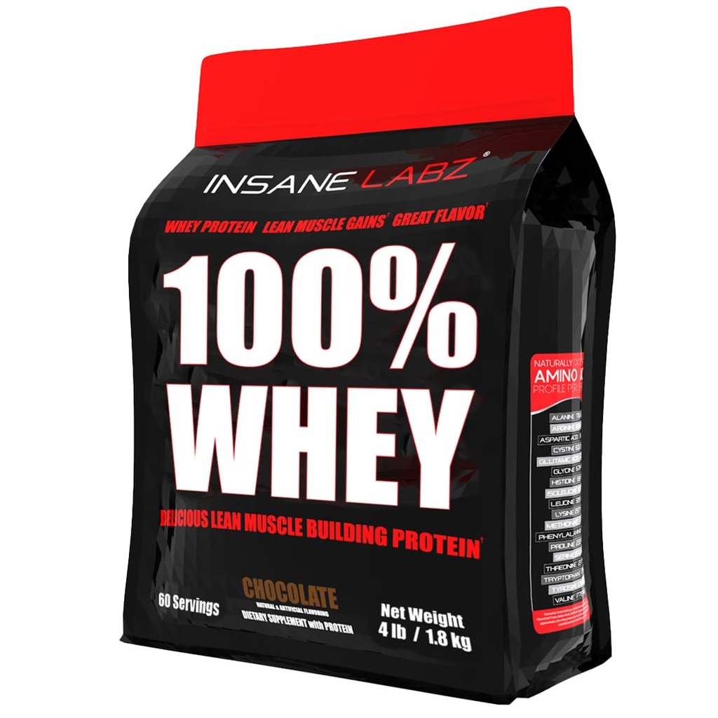 Insane Labz 100% Whey Protein (60 Servings, Chocolate)