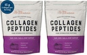 Peptides de colágeno en vivo Polvo - Pelo, Piel, Nail, y Soporte Conjunto - Tipo I & III Collagen - Proteína Hidrolizada Naturalmente-Fuente - 16oz (2-Pack)