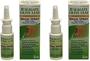 Seagate Products Homeopática Hoja de Oliva Nasal Spray 1 oz Botella, 2 Pack, 1 Fl Oz (Pack of 2)