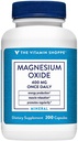 El óxido de magnesio de Vitamin Shoppe 400mg - Fórmula mineral diaria esencial para apoyar la producción de energía, relajación muscular, salud ósea y promover la regularidad digestiva (200 cápsulas)