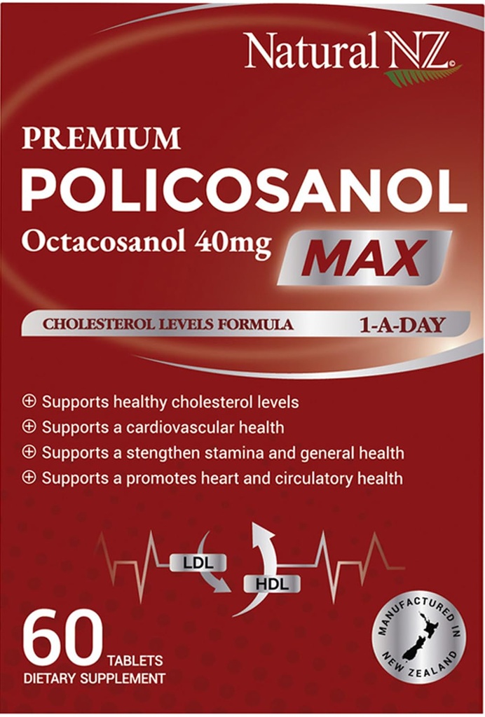 Policosanol Max 66.8mg (Otacosanol 40mg) 1-A-Day 60 Tablets (1)