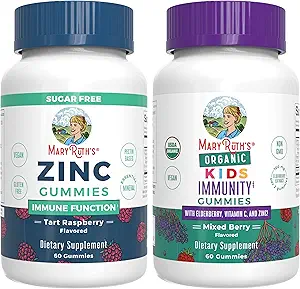 MaryRuth Organics Zinc (Tart Raspberry) " Kids Immunity Gummies (Mixed Berry) ← Clean Label Project Verified® ← Vitaminas para la Inmunidad " Global Health and Wellness ← Vegan, Non-GMO, No Gelatin