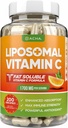 DACHA Vitamina Liposómica Natural C - 1700mg, 200 cápsulas, sistema inmunitario " Booster colágeno, alta absorción grasa Soluble VIT C, amortiguada, vitaminas de la piel, vegetariano, vegano