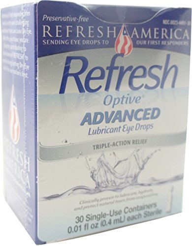 REFRESH Optive Advanced Lubricant Eye Drops Single Use Containers 30 ea by Refresh