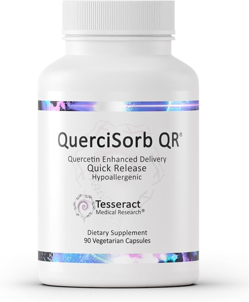 Tesseract Medical Research QuerciSorb QR Immune Support Supplement, Quick Release Quercetin, Supports Immune Function and General Health* Hypoallergenic, 400 mg, 90 cápsulas