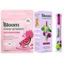 Bloom Strawberry Watermelon Clear Protein and Cherry Lime Energy Packets Bundle