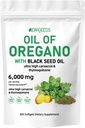 Óleo de orégano con aceite de semilla negra 2-en-1 Softgels 6000mg 300 Cuenta de apoyo no GMO Immune Herbal Fórmula
