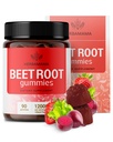 HerBAMAMA Beet Root Gummies - 12000mg Red Beets with Black Pepper Extract for General Support - Vegan, Non-GMO Antioxidant Suplemento - 90 Pectin-Based Strawberry-Flavored Chews