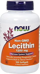 Now Foods Lecithin 19 Grain 1200 mg 100 Softgel