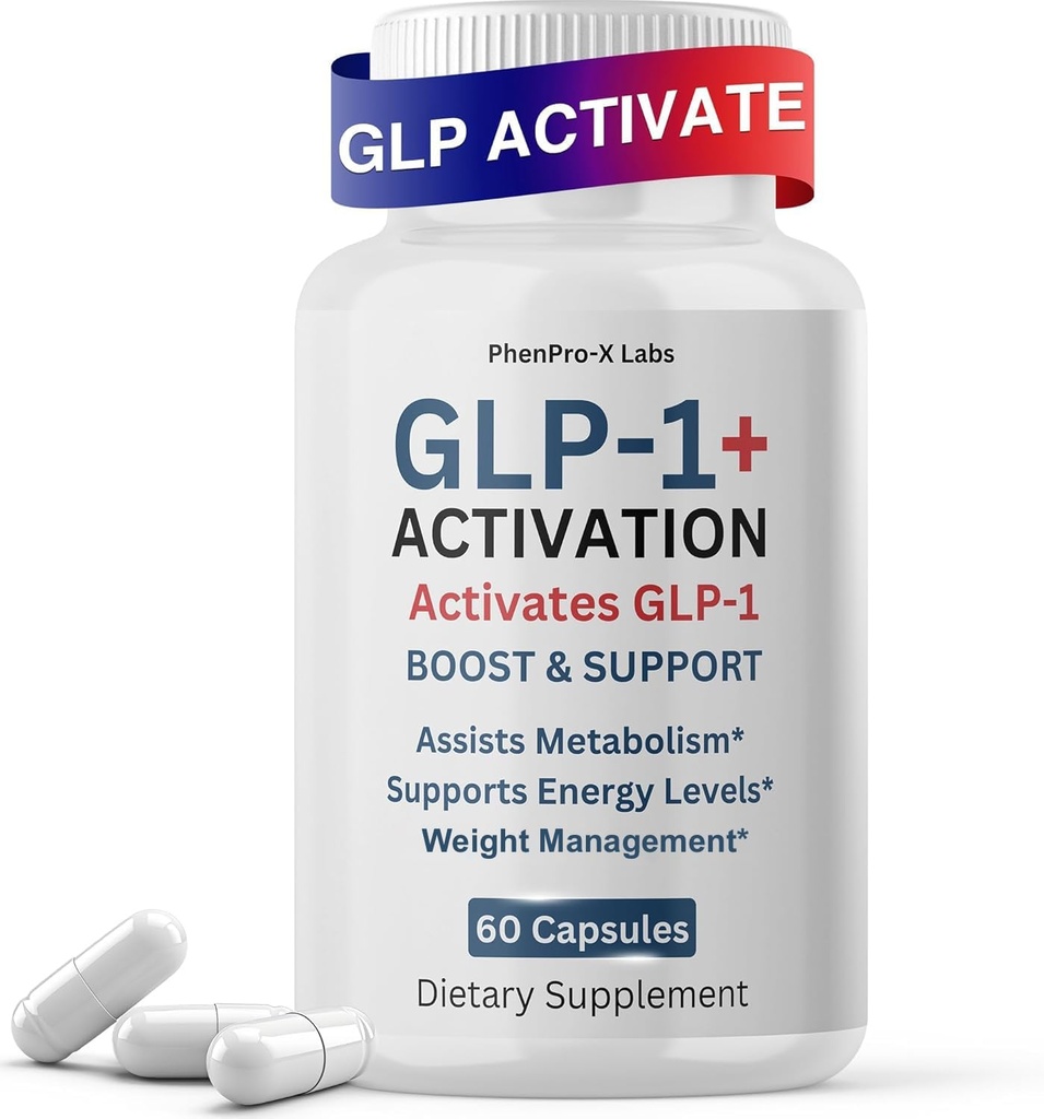 GLP-Activado, GLP-1 Suplementos para Mujeres y Hombres, proporciona soporte general de salud, tomar antes de la comida- 60 cápsulas (30 servicios ricos)