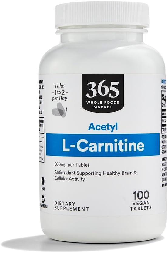 Mercado completo de alimentos, Acetyl L-Carnitine 500mg, 100 ct