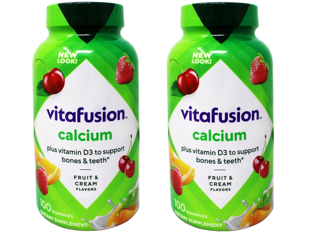 Vitafusion Calcium Gummies, 500 mg (2 Pack, 200 ct.)