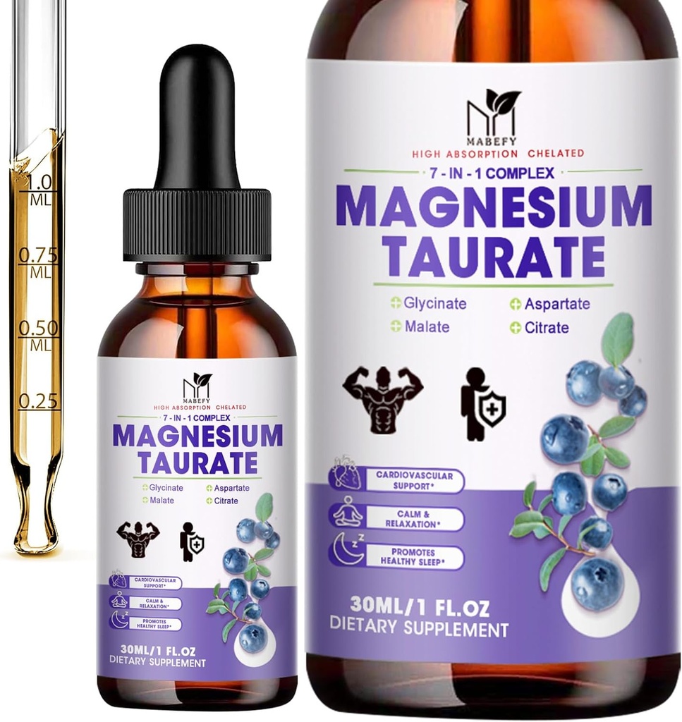 2 Pack TENIDO Magnesium Taurate, Glycinate, Malate, Aspartate, Citrate Calm Magnesium Complex Supplement for Cardiovascular,Sleep,Calm,Cramps Support