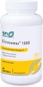 Klaire Labs SFI Health Eicosamax 1000 TG Fish Oil - 1000 mg EPA/DHA por Soft Gel, Ultra Pure Omega-3 Fish Oil Pills - Fuente sostenible - Natural Lemon Flavor for No Fishy Burps (60 Softgels)