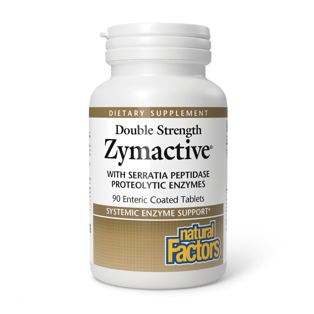 Natural Factors, Zymactive Double Strength, Enzyme Support for Healthy Inflammatory Response in the Joints and Muscles, 90 tablets (45 servings)