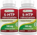 Mejores Naturales 2 Packs 5-HTP (5-hidroxitryptofan) 100 mg 120 cápsulas