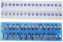 AM PM 31 Day Once-a Day Monthly Pill Planner Organizer - Large Compartment Pill Boxes Store Medicamentos para el Mes entero Plus Compartimiento para Píldoras Extras (AM/PM Clear &amp; Blue) BPA Gratis