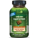 Irwin Naturals Only One Liquid-Gel Multi with Iron - 60 Liquid Softgels - Daily Essential Vitamins, Minerals, Antioxidantes, Omega-3s & Green Super Foods