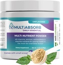 MultiAbsorb~Daily Essential, Multi-Nutrient Powder for Optimal Health, Vitamins, Minerals, Antioxidantes, No Fillers o Preservatives, Natural, Non-GMO, 30 Servings (Unflavored)