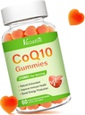 Alta absorción CoQ10 Gummies 250 mg, Plus Omega-3, Magnesio, Vitamina B12 para Energía Celular, Cerebro y Antioxidante, 5X mejor absorción Coenzima Q10 Suplemento - 60 Cts