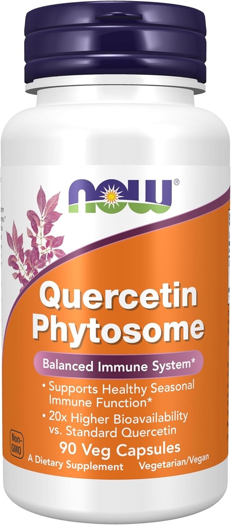 AHORA Suplementos de alimentos, Fitooma de Quercetina 250mg, Sistema de Inmune equilibrado, 90 Vcaps