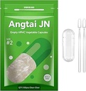 Empty Vegan Capsules Tamaño 2 Planta despejada (500 Conde) Gluten Free, Non-GMO, Halal Certified Pill Caps Kit de llenado con 2 cucharas para DIY vegetariano Sus propios Suplementos