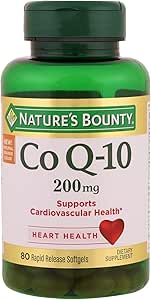 Bounty Co Q-10 200 mg Rapid Release Softgels Supports Cadiovascular Health 80 Ea (Pack of 8)