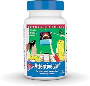 Fuente Naturales Atentivos Niños Chewable Wafers for Brain Metabolism Support - 30 Frutas Wafers