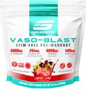 Suplementos de granito Vaso Blast, Cherry Lime Flavor, Stimulante-Free Pre Workout para Hombres con Extracto de Grapeseed, Arginine Nitrite, & VasoDrive-AP para Max Pump (20 Servings)