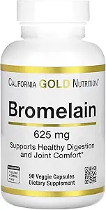 California Gold Nutrition Bromelain, 625 mg, 90 cápsulas vegetales