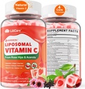 Vitamina Liposómica Natural C 1000mg Gummies para Adultos Niños 9+, 1660mg Vitamina Chewable C w/ 11mg Zinc, D3, Elderberry, Echinacea, Bioflavonoide, Immune Support - Organic VIT C from Fruits, Sugar Free