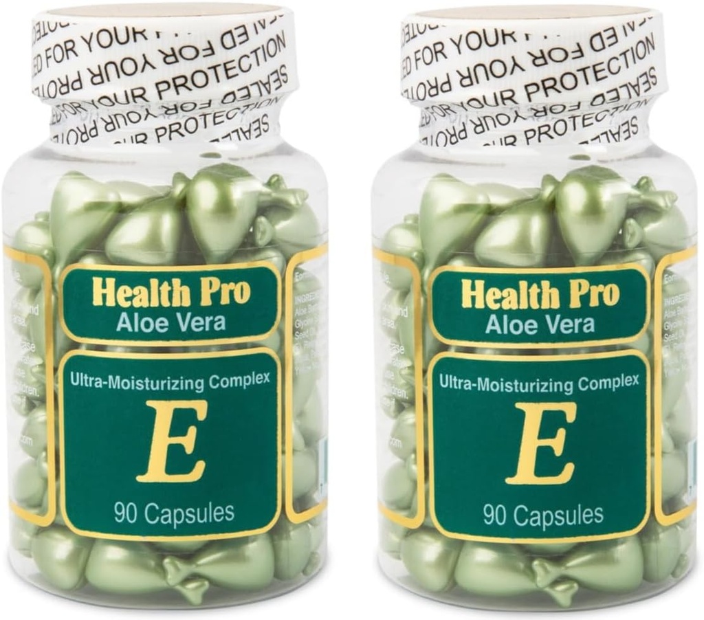 Vitamina E aceite de piel Aloe Vera, 90 Softgels (Pack de 2)