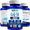 Nos gusta Vitaminas CoQ10 400mg Por Serving - 200 cápsulas CoQ-10 - Cápsula vegetariana - Antioxidante Co Q-10 Coenzyme