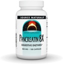 Fuente Naturales Pancreatina 8X, 500 mg Enzimas digestivas - 100 cápsulas