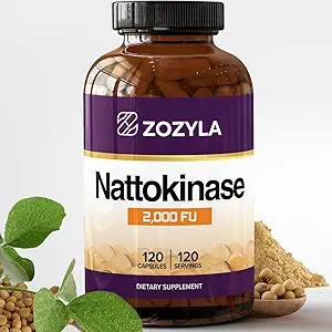 Nattokinase Suplemento 2.000 FU, 120 cápsulas - Natto Extracto de Flujo y Circulación de Sangre Normal - No GMO, Gluten Gratis, Vegan - Hecho en EE.UU.