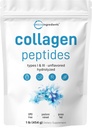 Micro Ingredients Bovine Collagen Peptides Powder, 1lb | Type I & III + Natural Protein | Grass-Fed Bovine Source | Unflavored | Supports Skin, Joint & Bone Health | Paleo, Non-GMO